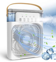  3 In 1 Fan Air Conditioner Household Small Air Cooler LED Night Light Portable Humidifier Air Adjustment Fan